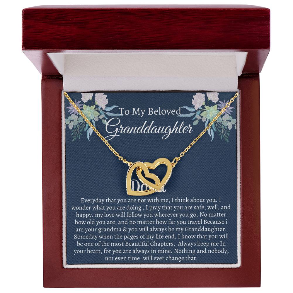 Gift For Granddaughter 1St Interlocking Hearts Necklace