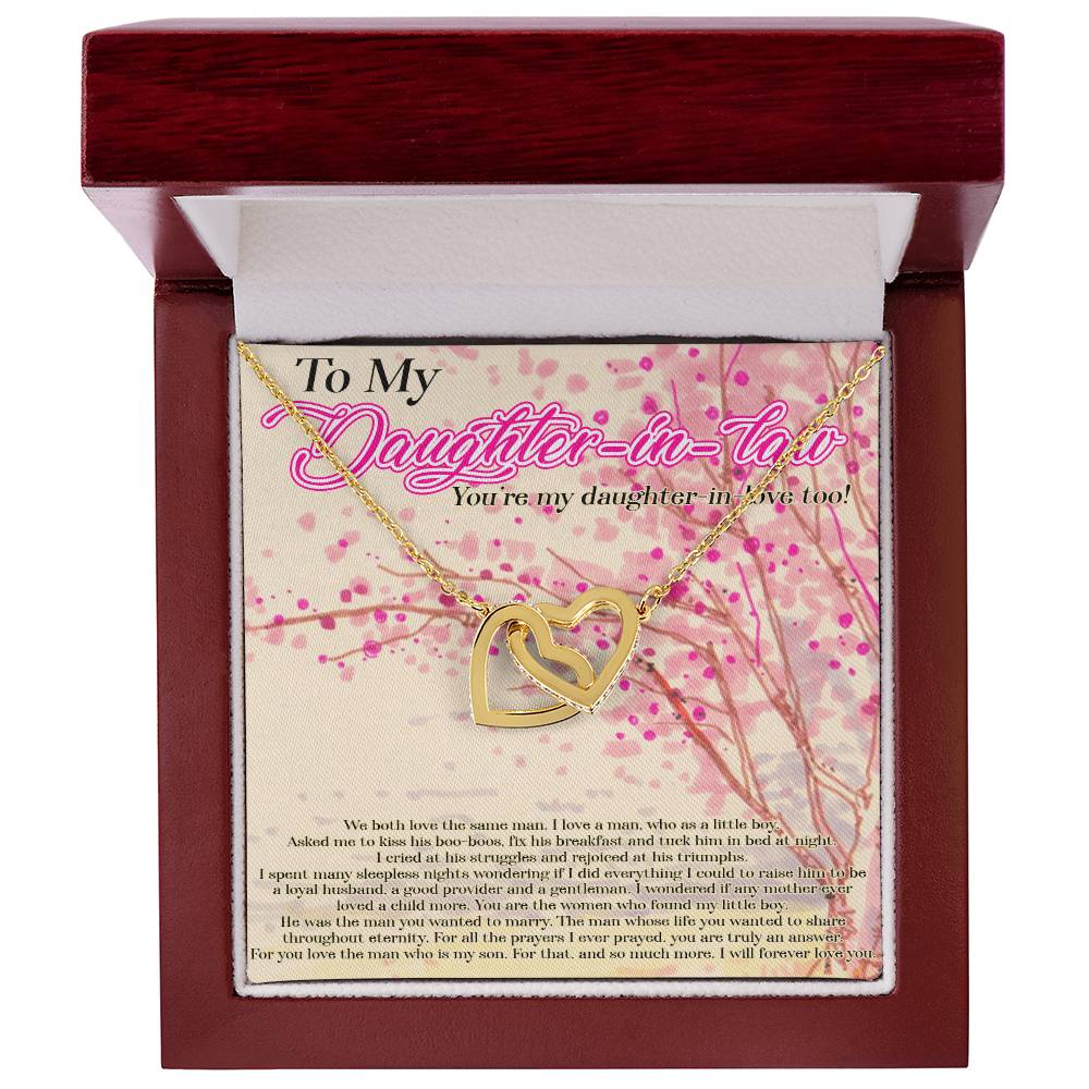 Daughter In Law Necklace And Sayingdaughter In Law Necklacedaughter In Law Wedding Giftdaughter In Law Jewelry Box Necklace For Daughter Interlocking Hearts Necklace