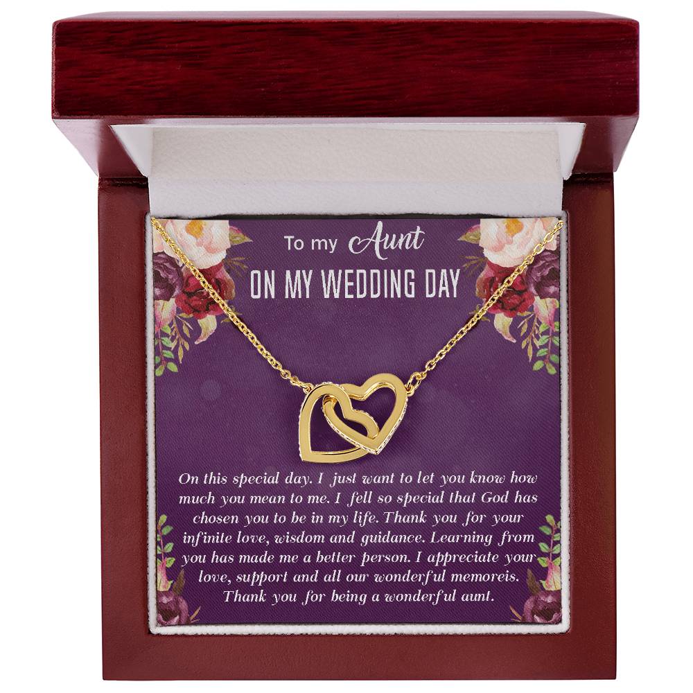 Aunt Of The Bride Interlocking Hearts Necklace Gift Aunt Wedding Gift From Bride Wedding Gift From Bride And Groom Aunt Necklace Gift