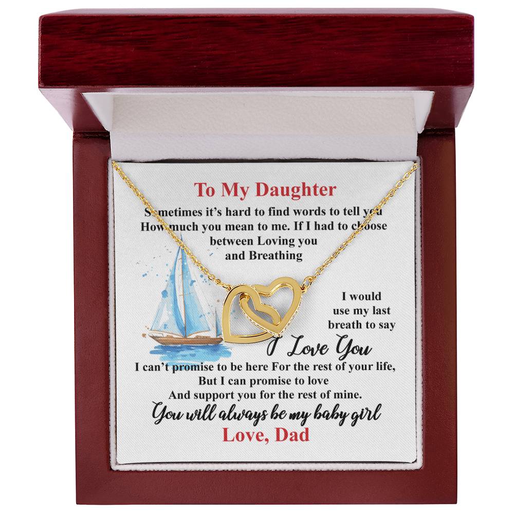 Gift For Daughter - Interlocking Heart Necklace Interlocking Hearts Necklace
