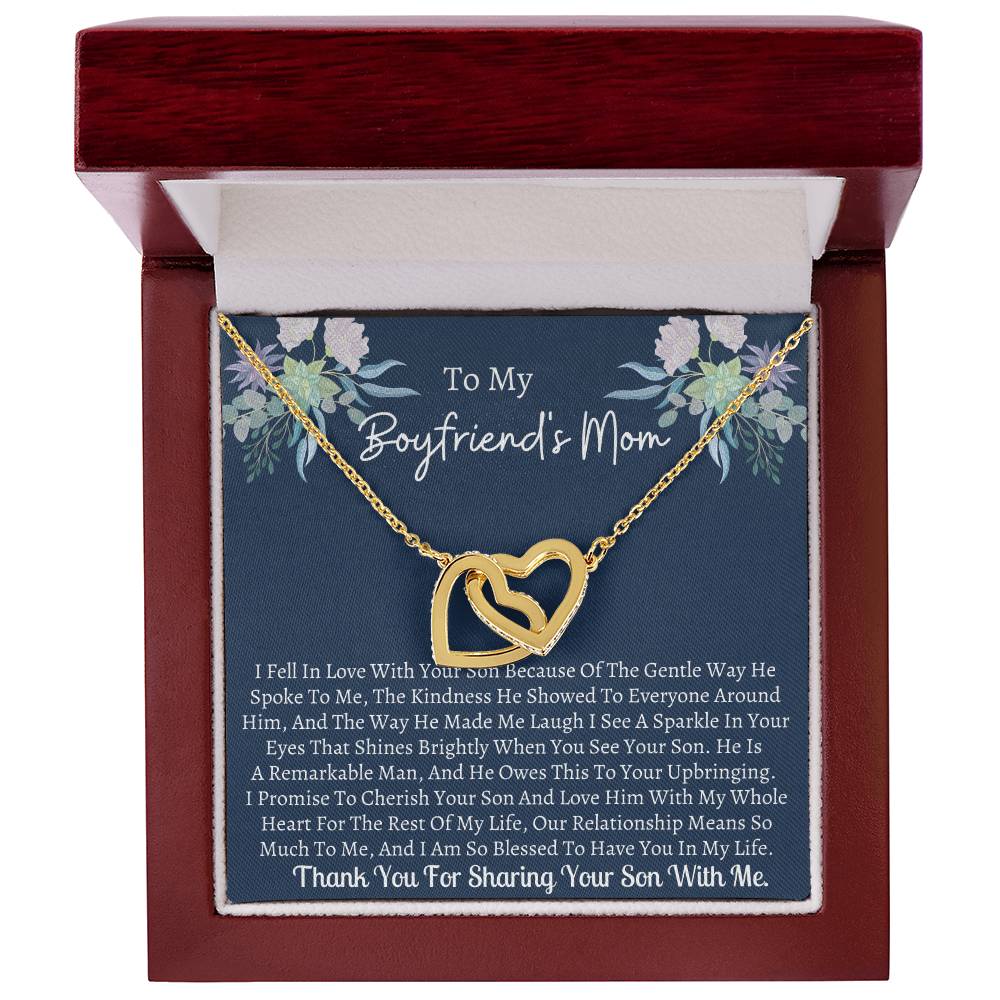 Necklace For Boyfriend Mom Interlocking Hearts Necklace