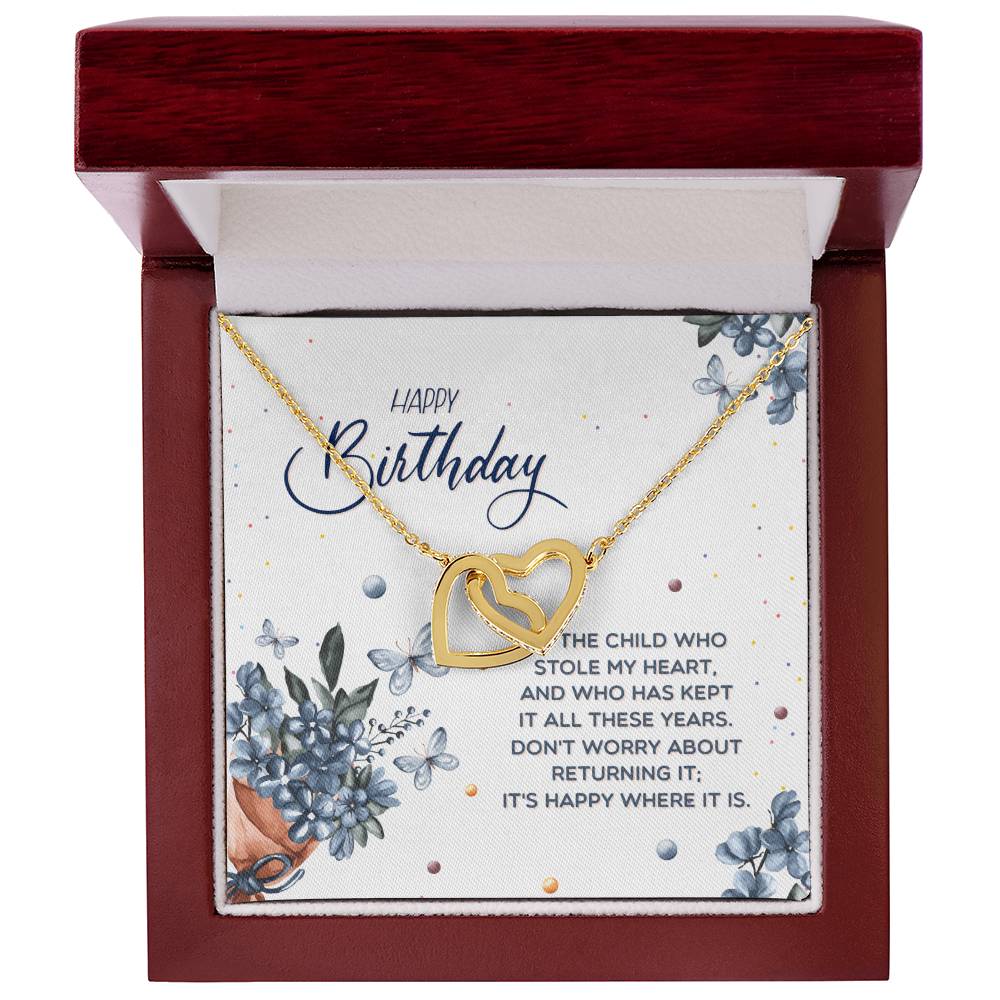 Happy Birthdaydaughter Interlocking Hearts Necklace