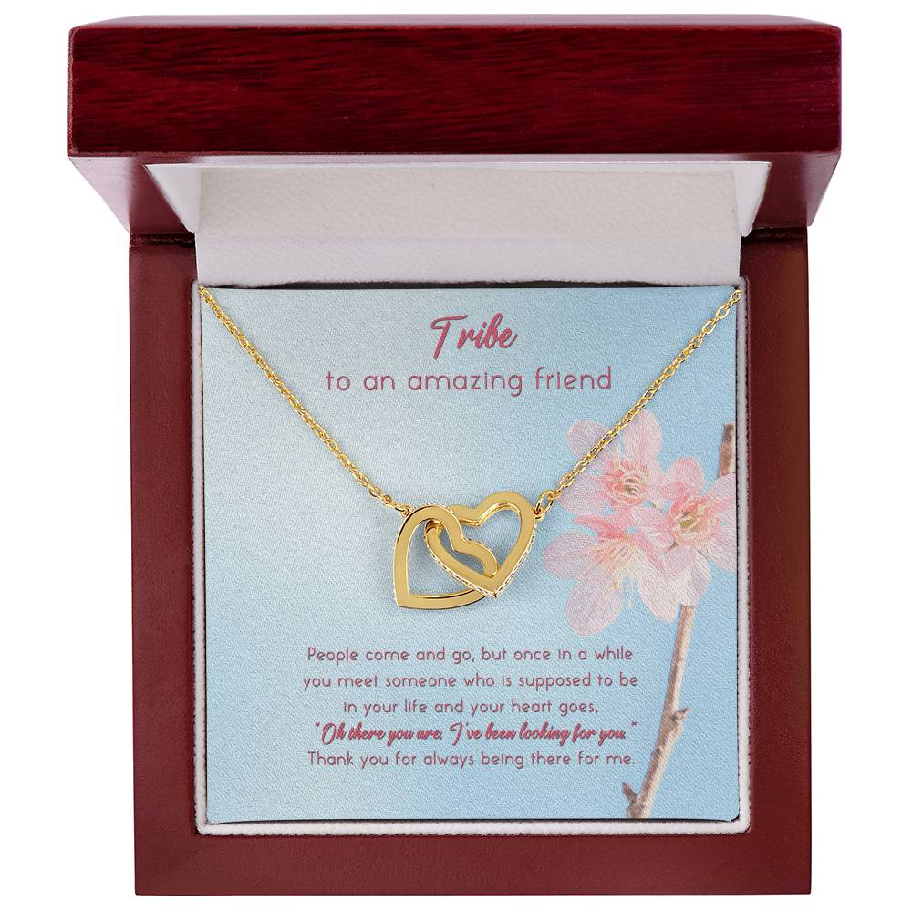 Best Friend Gift Best Friend Necklace Best Friend Distance Gifts Best Friend Birthday Gift - To My Best Friend Hearts Necklace Interlocking Hearts Necklace