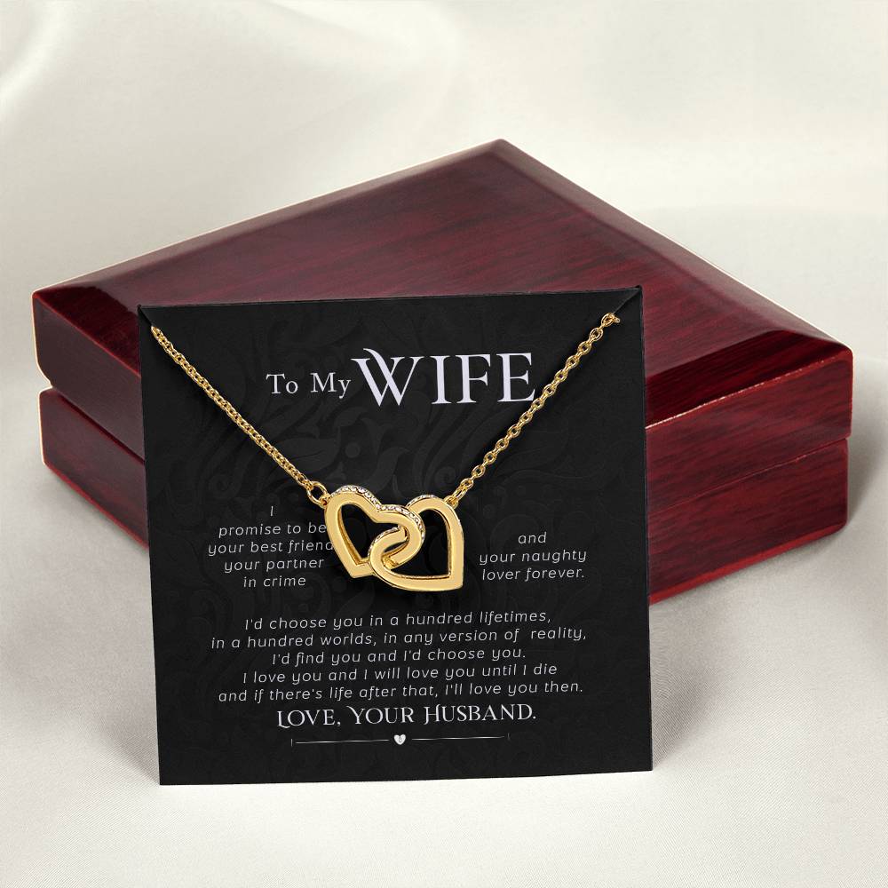 Interlocking Hearts Necklace Anniversary Gift For Wife Gift For Her From Husband Gift For Her Mothers Day Gift Valentines Day Gift Gifts For Wife Christmas Gift