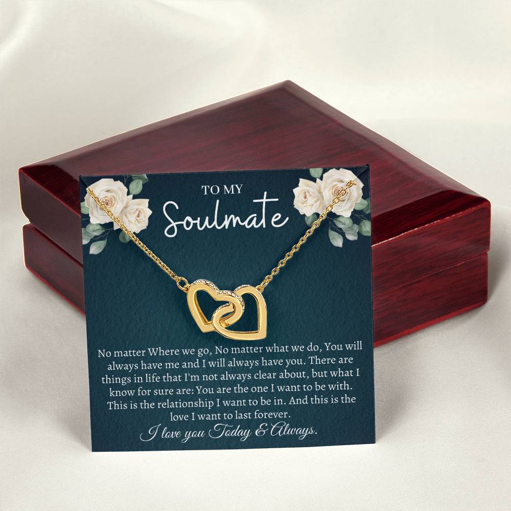 Interlocking Necklace Soulmate Interlocking Hearts Necklace