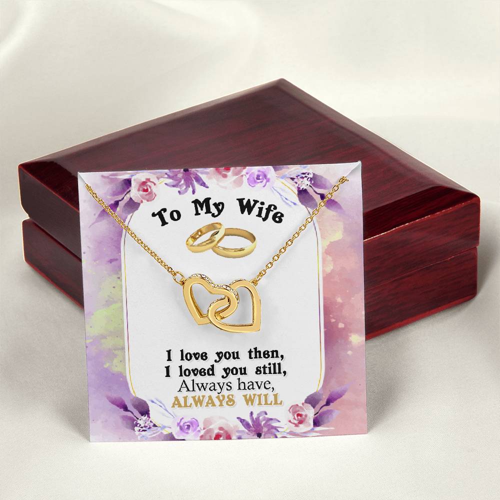I Love You - Inter-Locking Heart Necklace Interlocking Hearts Necklace