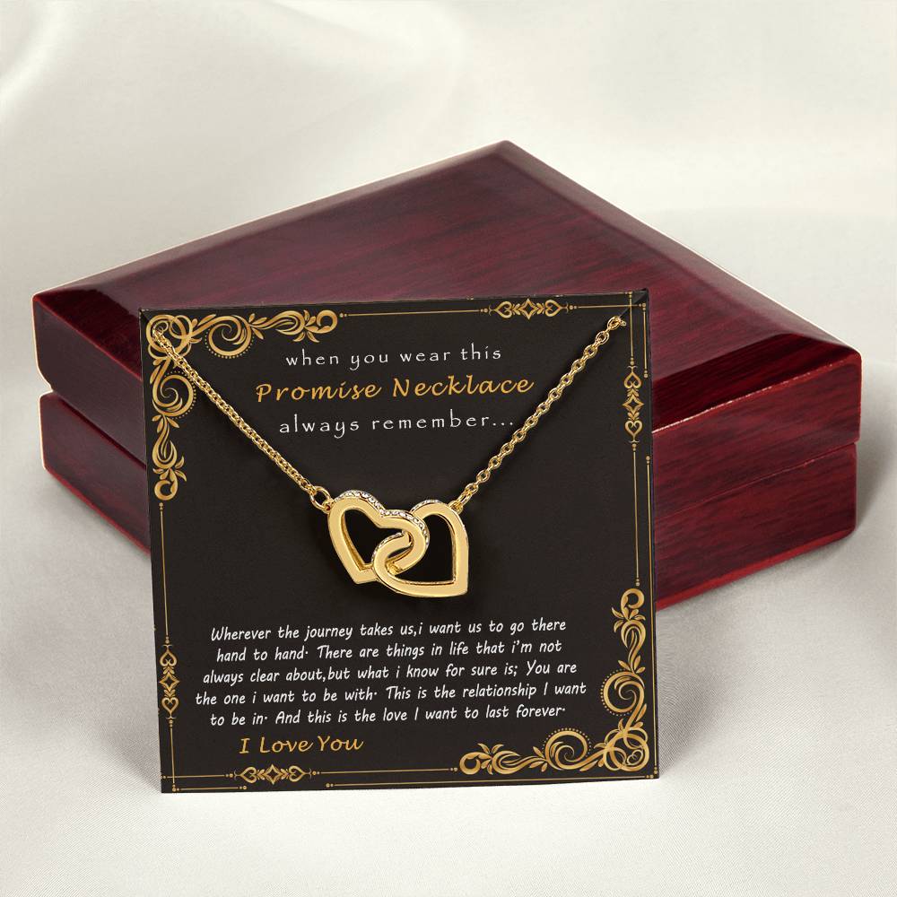 Promise Necklace Interlocking Heart Necklace Interlocking Hearts Necklace