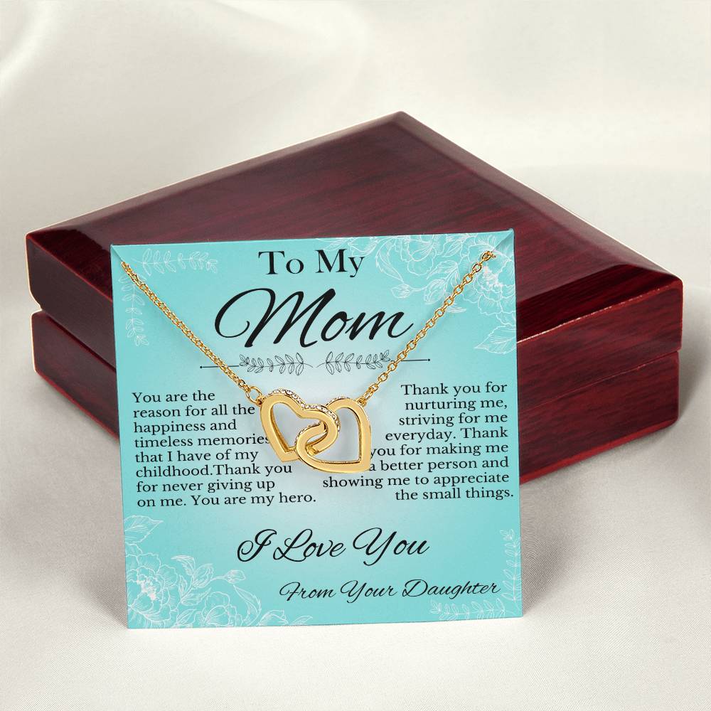 Mother'S Day Gifts From Daughter Gift Ideas 2021 Best Gifts For Mom 2021 Two Hearts Interlocking Hearts Necklace