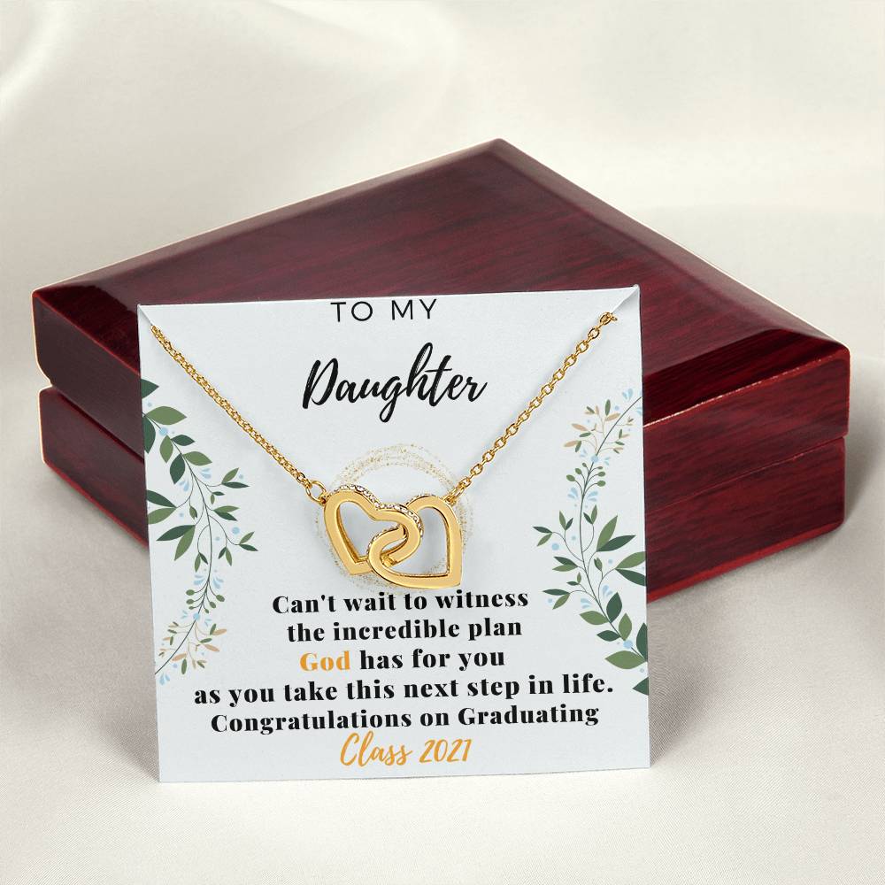 Draduation Gifts For Daughter From Mom Interlocking Hearts Necklace