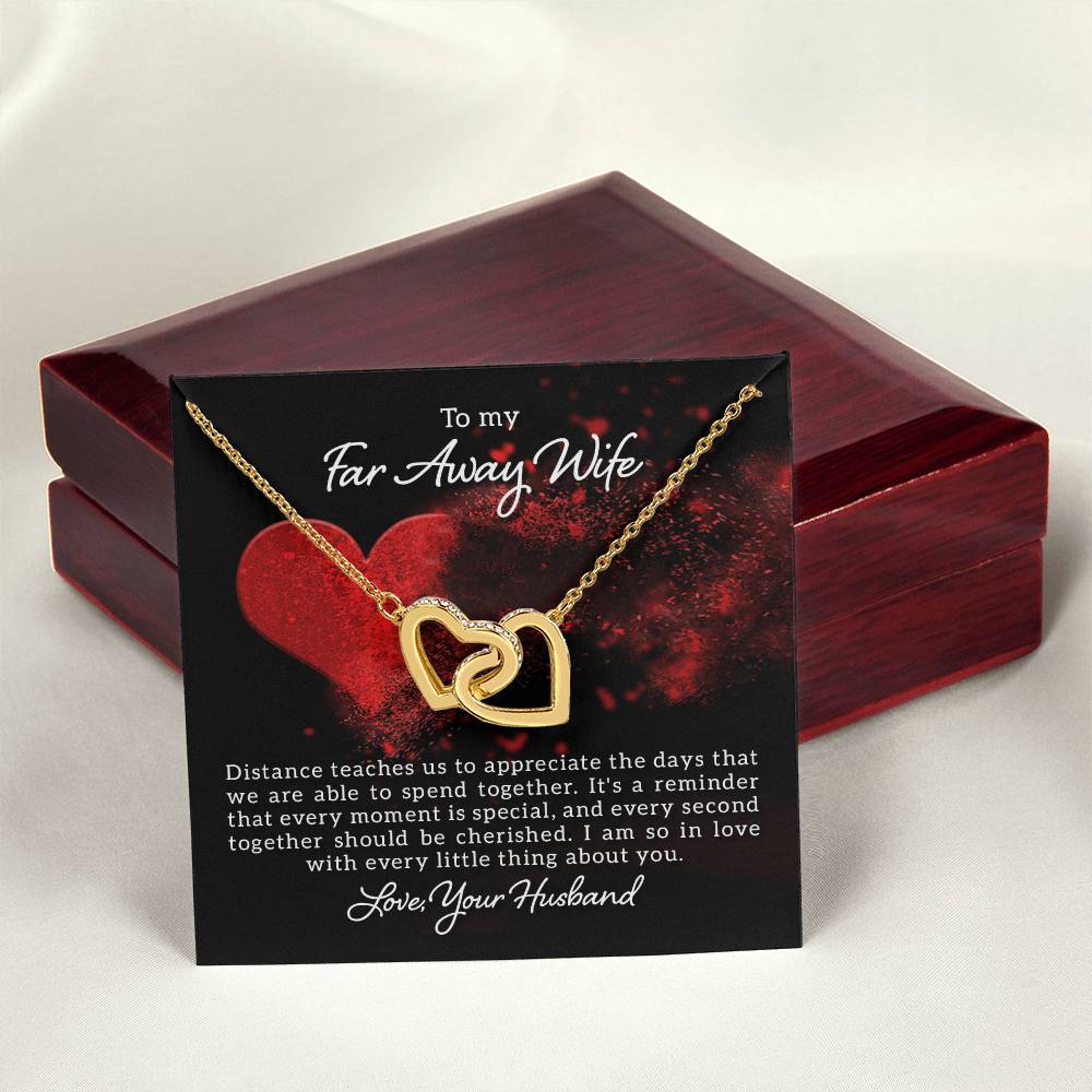 To My Wife Necklace Anniversary Gift For Wife Birthday Gift For Wife Gift For Wife Necklace For Wife Gift For Wife Birthday Interlocking Hearts Necklace