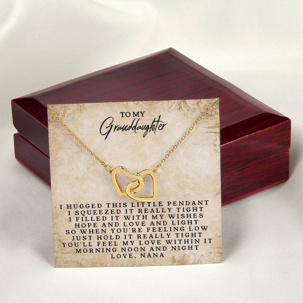 To My Granddaughter Necklace Birthday Gift For Granddaughter Necklace For Granddaughter From Grandma Granddaughter Necklace Interlocking Hearts Necklace