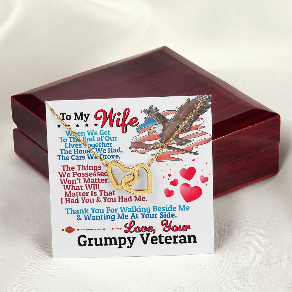 Veteran'S Wife - Interlocking Heart Necklace Interlocking Hearts Necklace