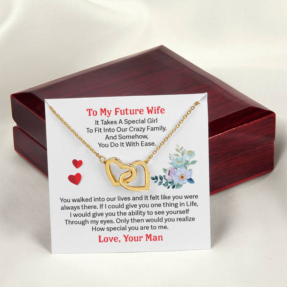 Gift For Future Wife - Interlocking Heart Necklace Interlocking Hearts Necklace
