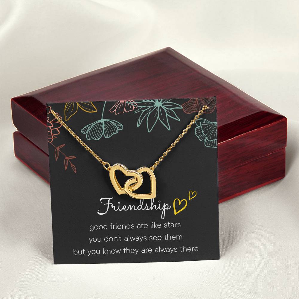 Best Friend Gifts Interlocking Heart Necklace Friendship Necklaces Best Friend Necklaces Friendship Necklaces For Interlocking Hearts Necklace