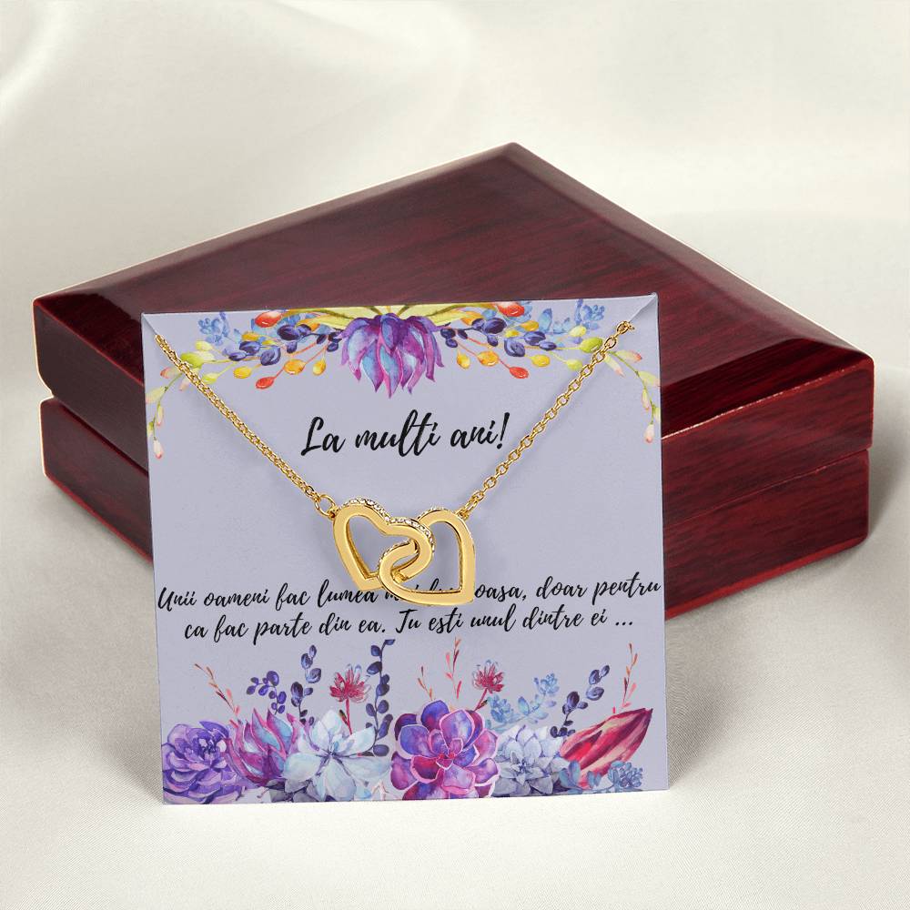 Unii Oameni Fac Lumea Mai Frumoasă Doar Pentru Că Fac Parte Din Ea! Interlocking Hearts Necklace