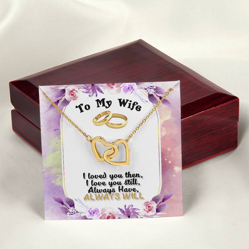 I Love You Always Necklace Interlocking Hearts Necklace