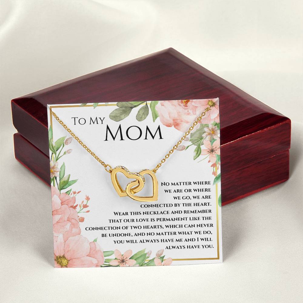 To My Mom - The Greatest Of Them All - Necklace Interlocking Hearts Necklace