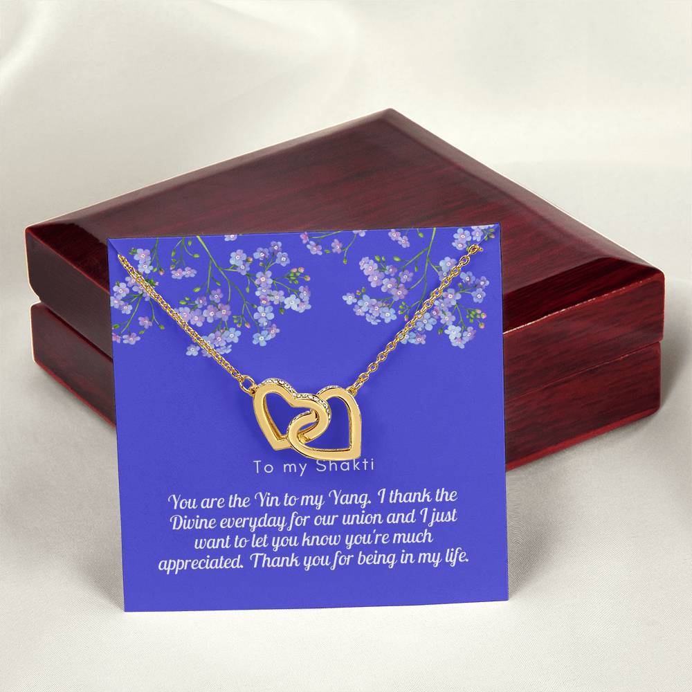 Thank You My Shakti Interlocking Hearts Necklace