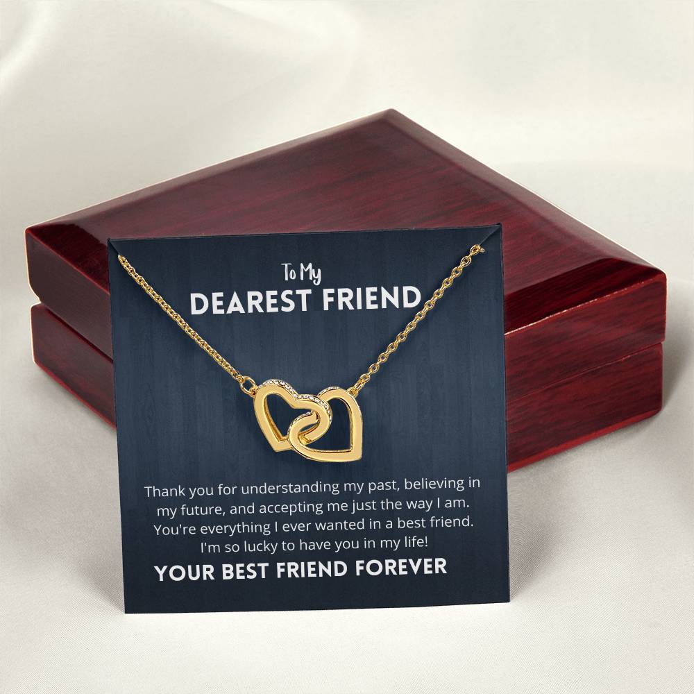 Thanks For Understanding My Past Necklace Interlocking Hearts Necklace