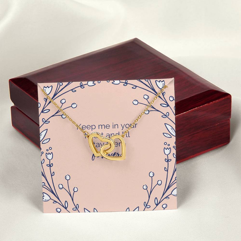Keep Me In Your Heart Interlocking Hearts Necklace