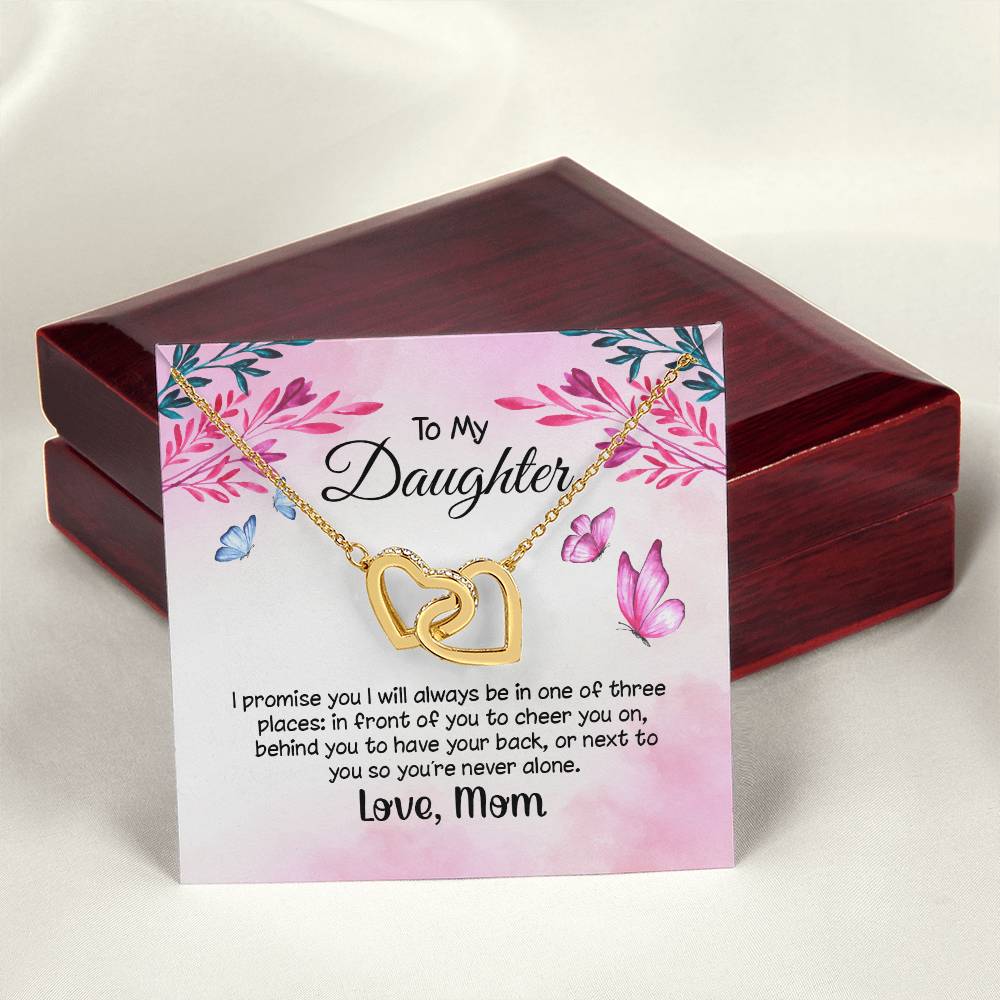 Interlocking Hearts Necklace To My Daughter I Promise You