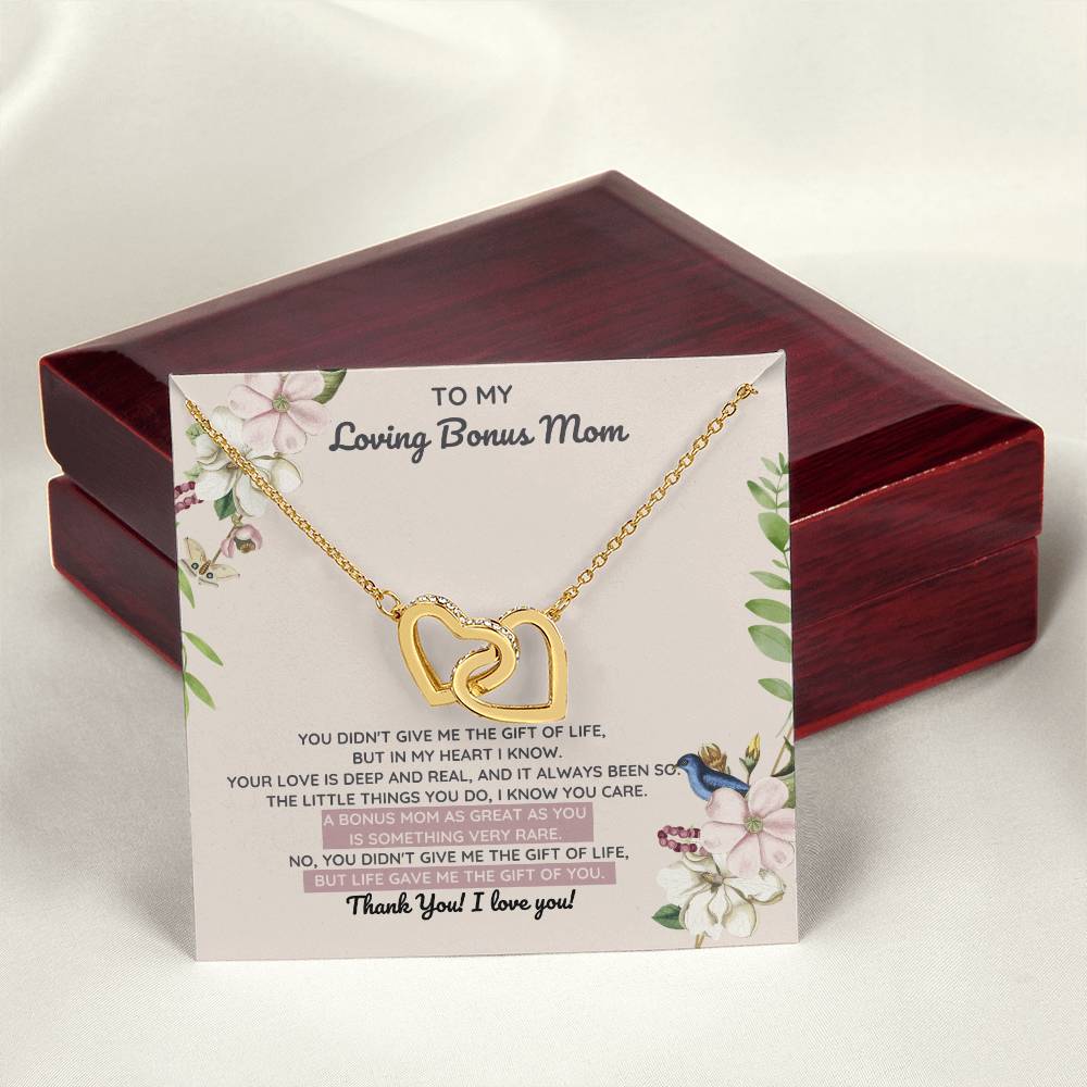 Bonus Mom Gift Of You Interlocking Heart Necklace Interlocking Hearts Necklace