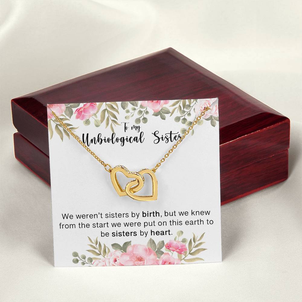We Are Sisters By Heart Interlocking Hearts Necklace