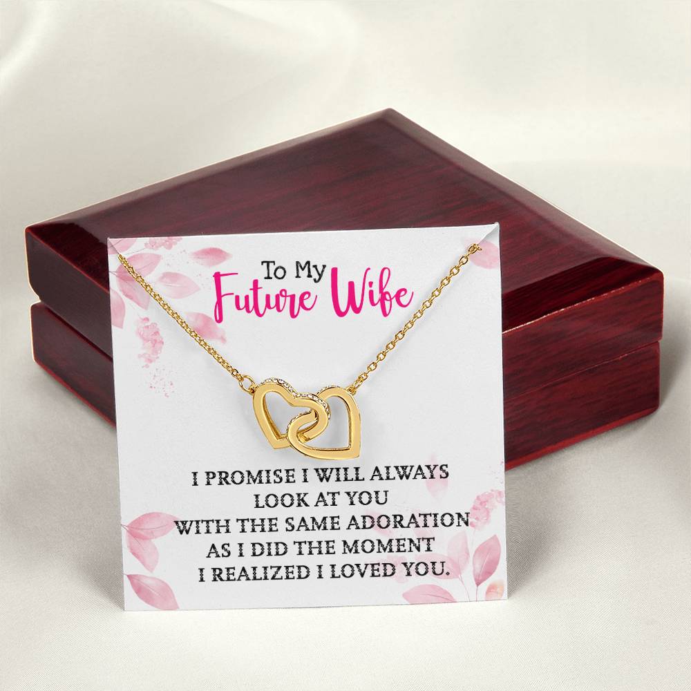 Gift For Future Wife - Interlocking Heart Necklace Interlocking Hearts Necklace