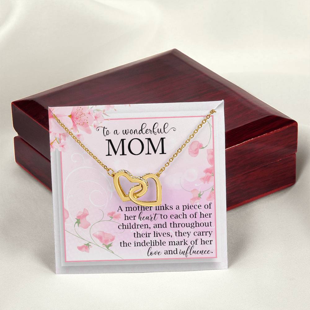 Interlocking Hearts Necklace For Mom A Mother Links A Piece Of Her Heart
