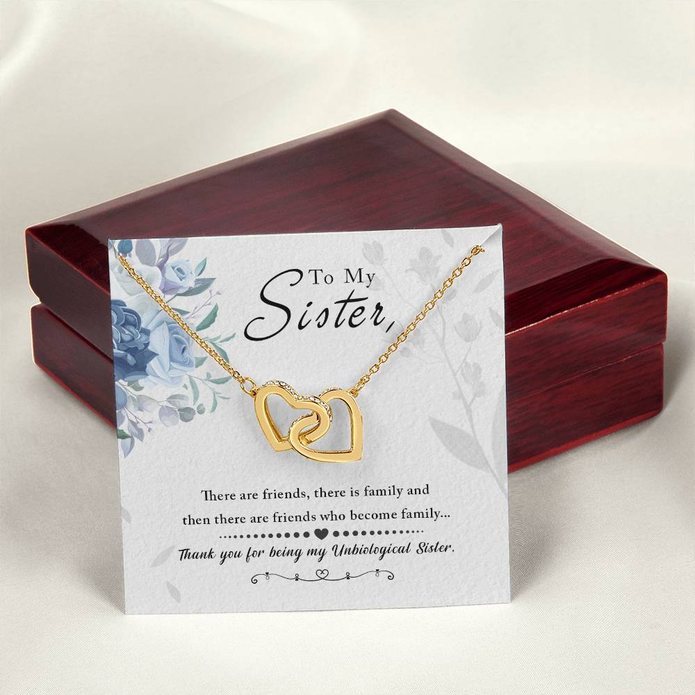 To My Sister Interlocking Hearts Interlocking Hearts Necklace