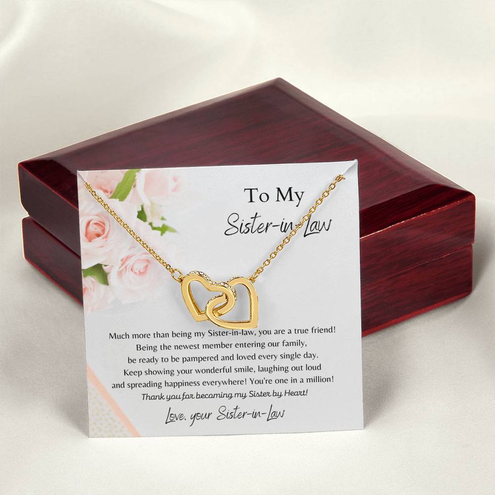 To My Sister-In-Law Interlocking Hearts Necklace
