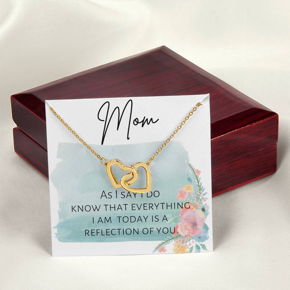 Mom Gift Necklace Mother Of The Bride Gift Gift To Mom From Bride Necklace Interlocking Hearts Necklace