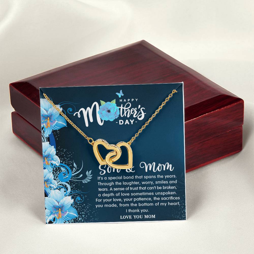 Forever Love - Son & Mom Necklace Interlocking Hearts Necklace