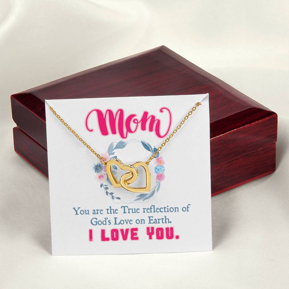 Gift For Mom - Interlocking Hearts Necklace