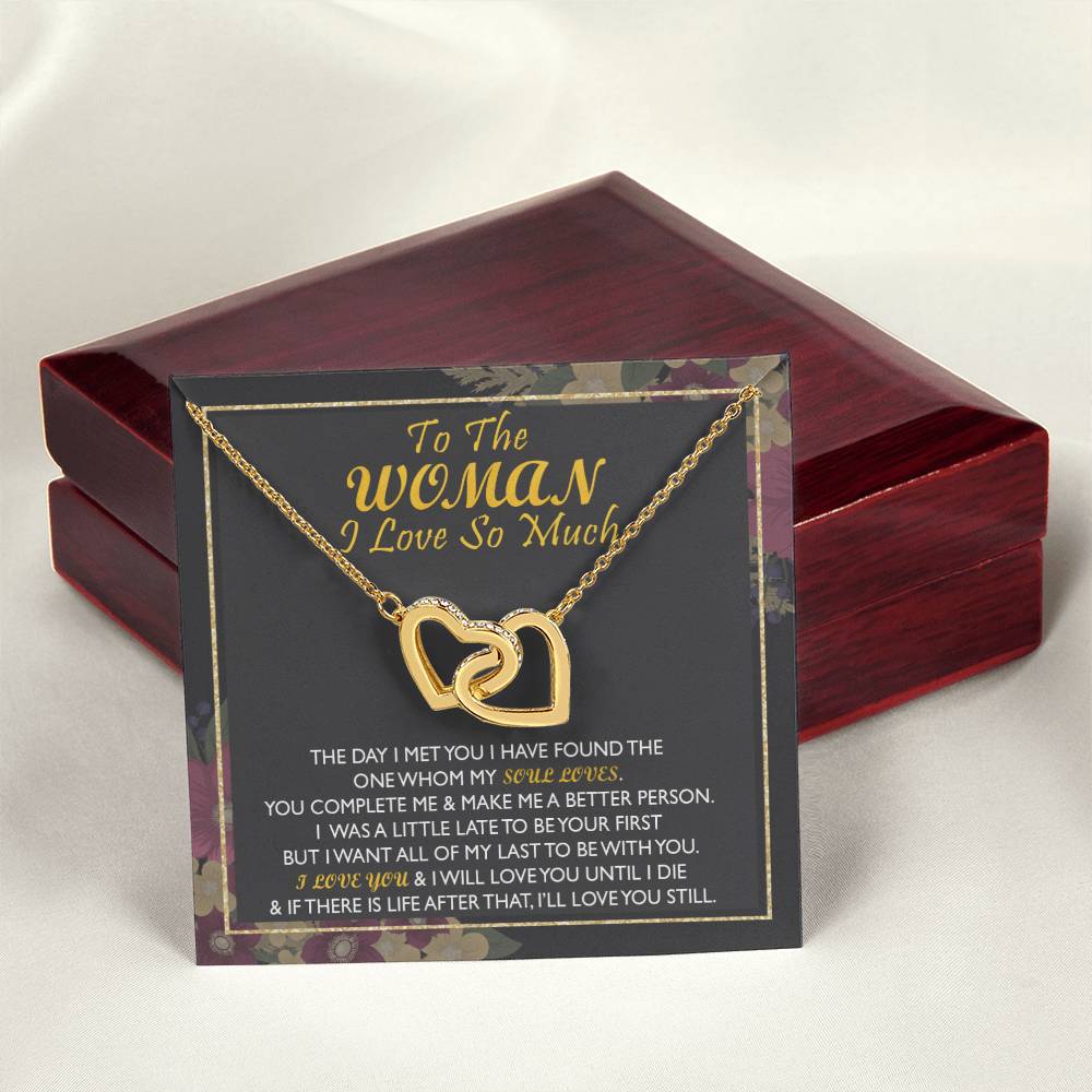 To The Woman I Love - Interlocking Hearts - Interlocking Hearts Necklace