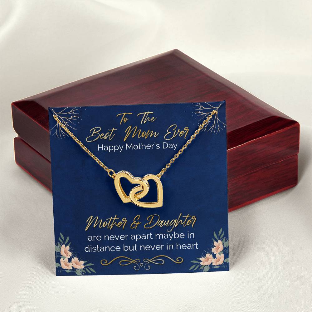 Meaningful Gifts For Mom Interlocking Hearts Necklace