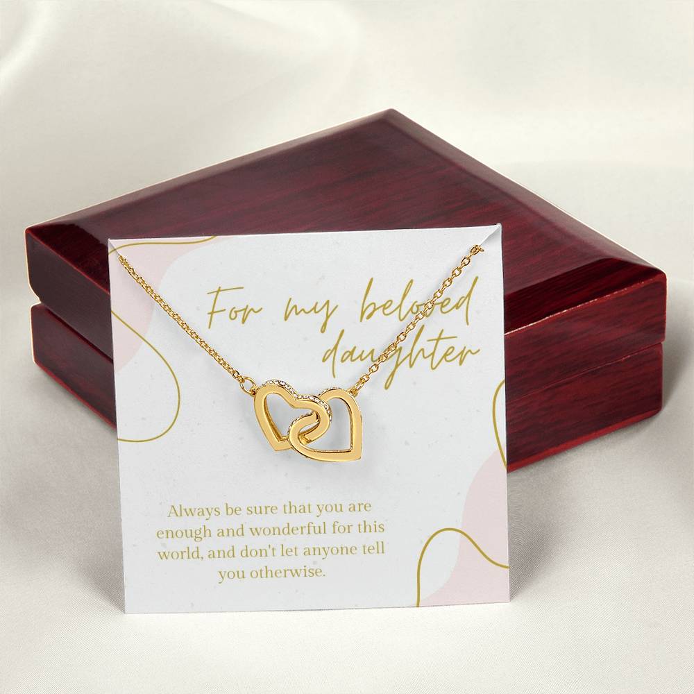 For My Beloved Daughter 👧🥰 - Interlocked Hearts Interlocking Hearts Necklace