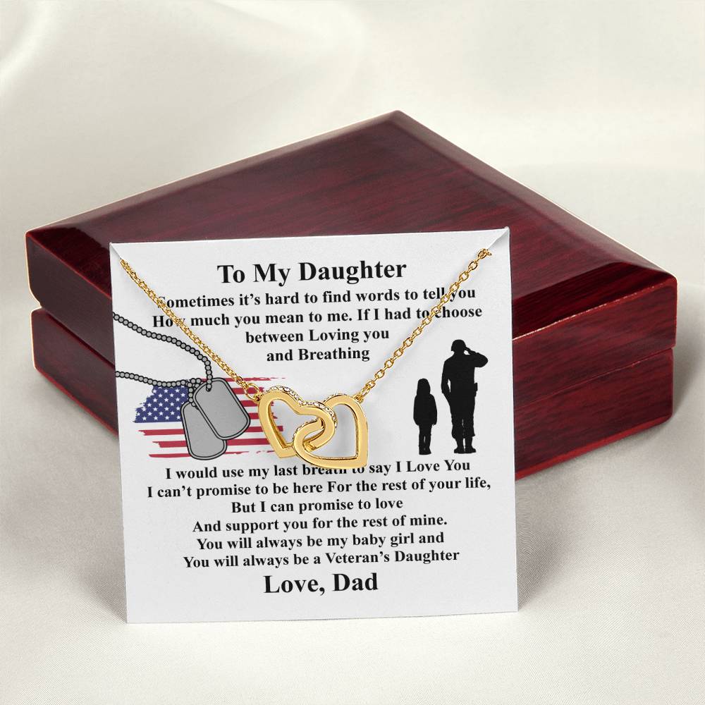 Veteran'S Daughter - Interlocking Heart Necklace Interlocking Hearts Necklace