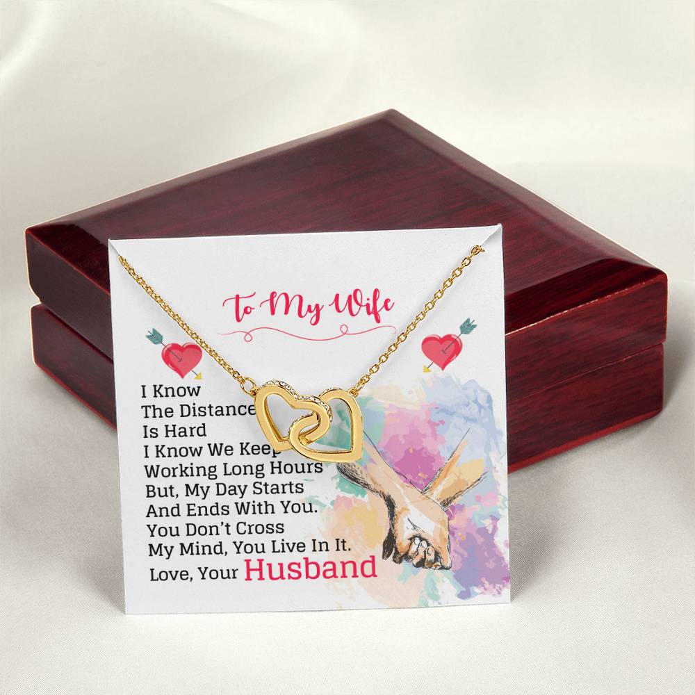 Gift For Wife - Interlocking Heart Necklace Interlocking Hearts Necklace