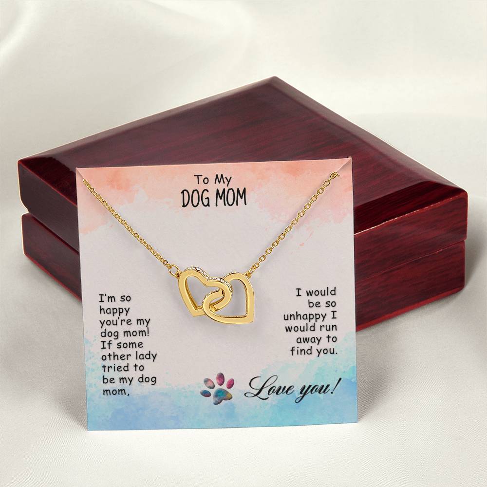 Interlocking Hearts Necklace To My Dog Mom I’M So Happy