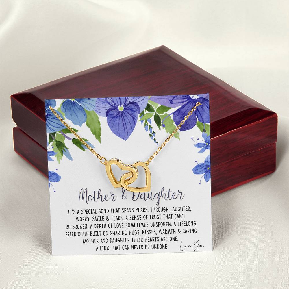 Mother Daughter Necklace Mom Gift Mother'S Day Gift Daughter Gift Jewelry For Mom Interlocking Hearts Necklace