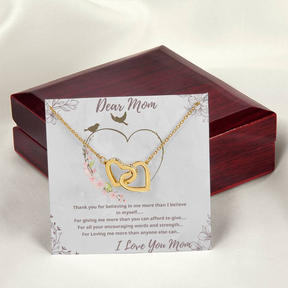 Gift For Mom - Gift For Mothers Day Interlocking Hearts Necklace