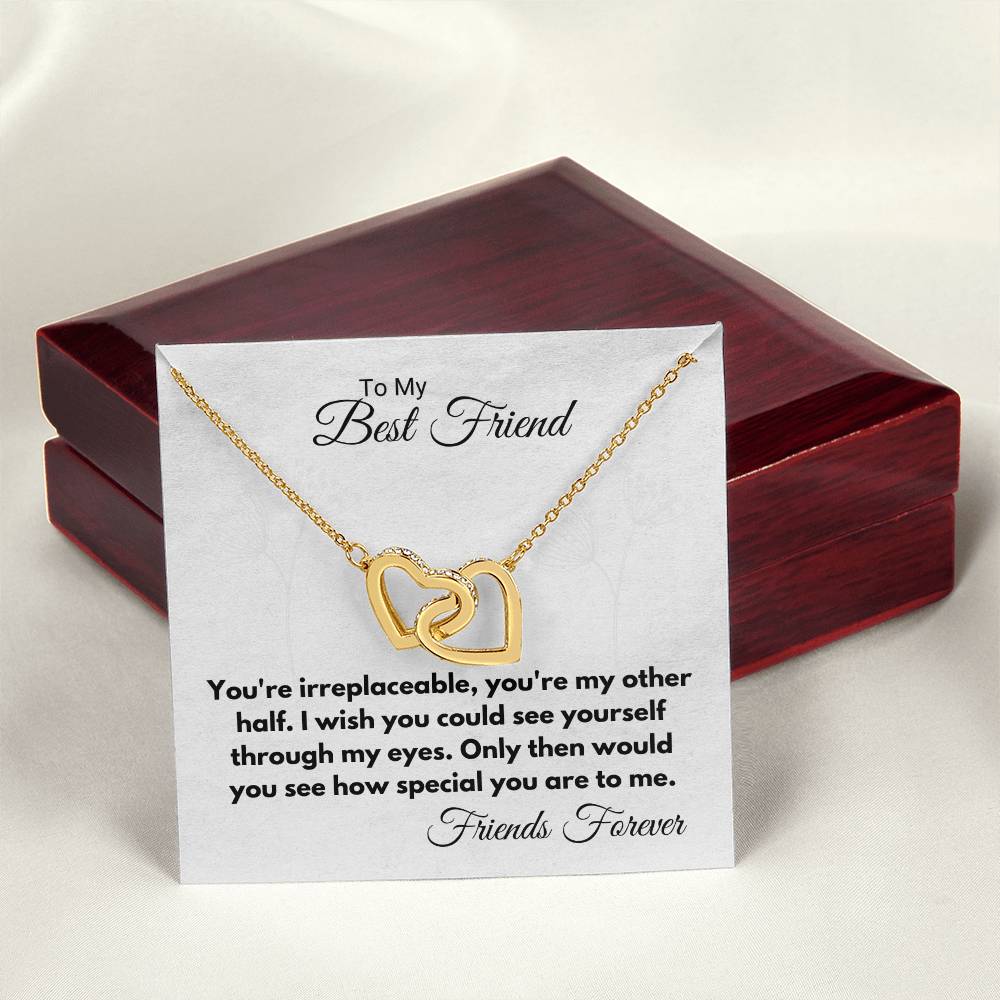 You'Re Irreplaceable My Other Half Necklace Interlocking Hearts Necklace