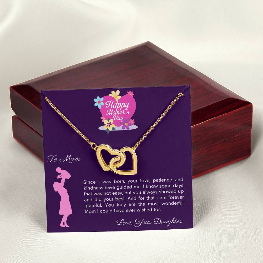 Happy Mother'S Day Love Patience And Kindness Necklace Interlocking Hearts Necklace