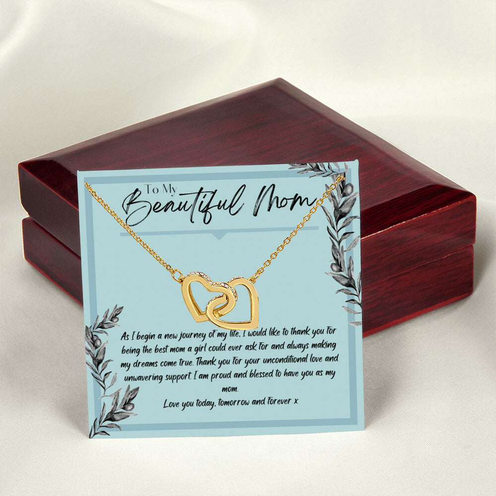 Mother Interlocking Hearts Necklace