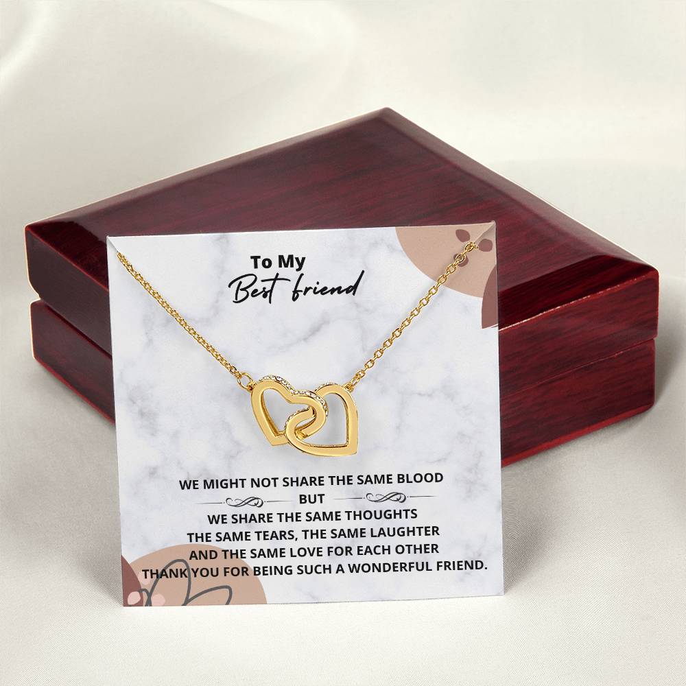 Wonderful Friend Necklace Interlocking Hearts Necklace