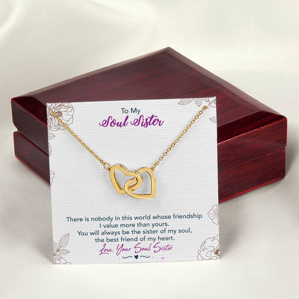 Best Friends Interlocking Hearts Necklace
