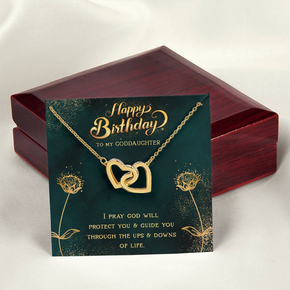 Birthday Gift For Goddaughter- Interlock Heart Necklace Interlocking Hearts Necklace