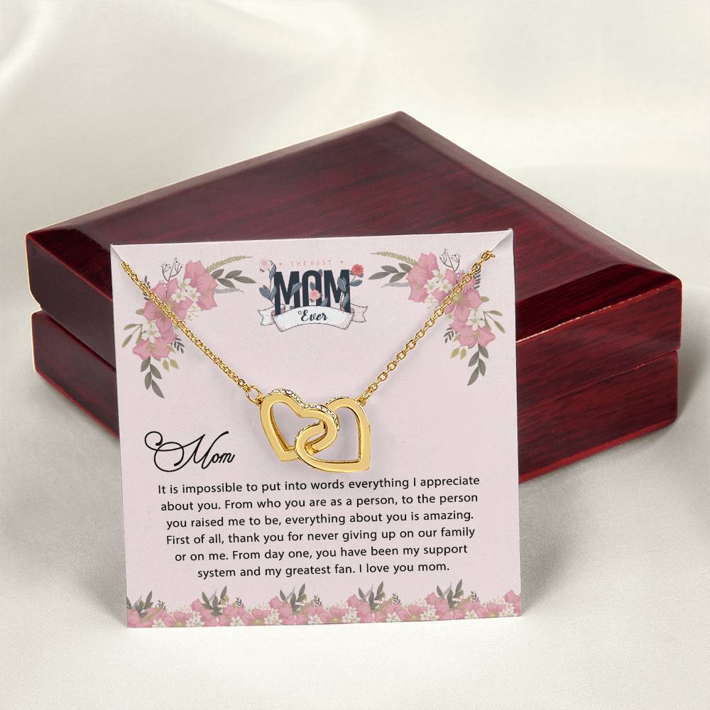 Gift For Mom Personalized Necklace Custom Gift For Mom To My Mom Interlocking Hearts Necklace