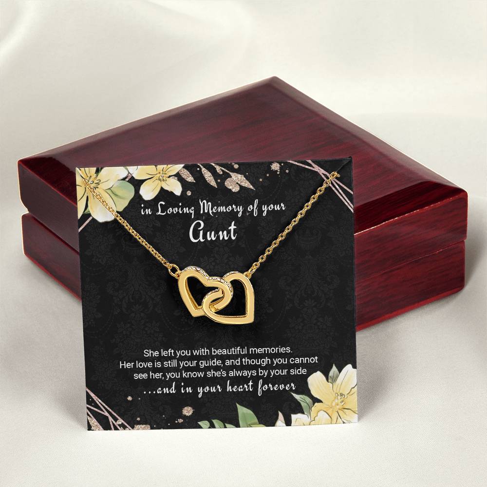 Sympathy Gift Loss Of Aunt Twin Hearts Necklace Interlocking Hearts Necklace